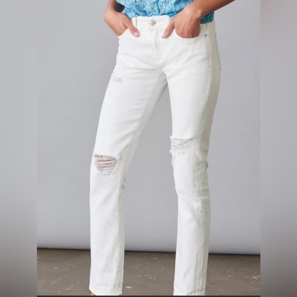 Pilcro and the Letterpress Denim - Anthropologie Pilcro The Slim Boyfriend Jeans In White Size 31